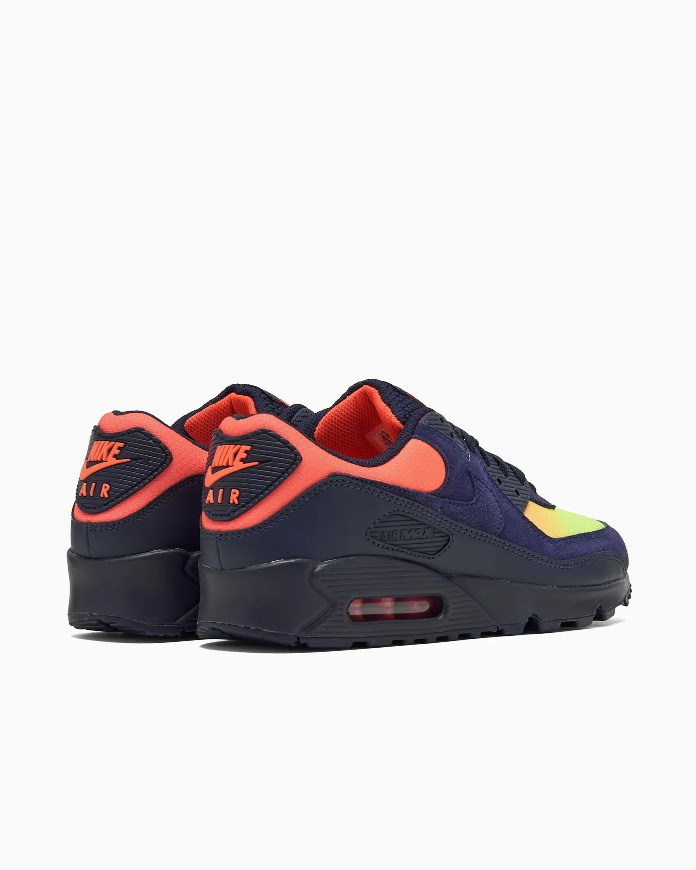 Nike Air Max 90 Bleu noirci Citron Venin Hyper Crimson dégradé