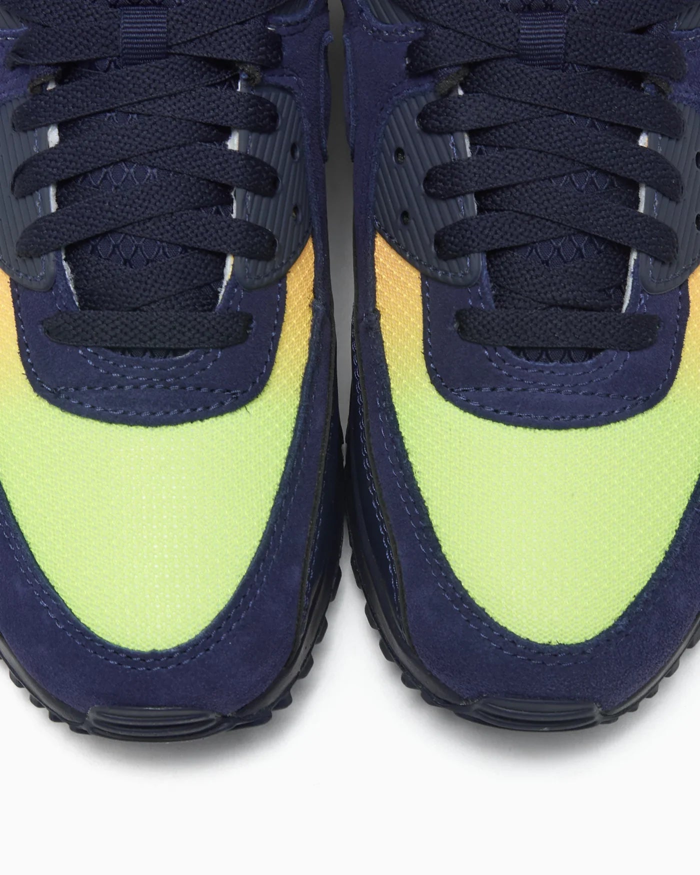 Nike Air Max 90 Bleu noirci Citron Venin Hyper Crimson dégradé