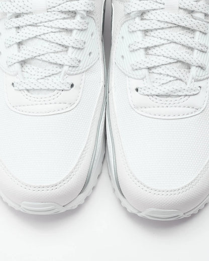Nike Air Max 90 Premium Blanc et Argent Métallique Réfléchissant