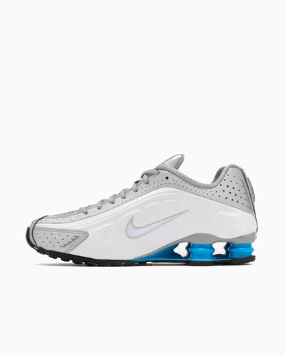 Nike Shox R4 Métallique Argent Blanc Bleu lagon