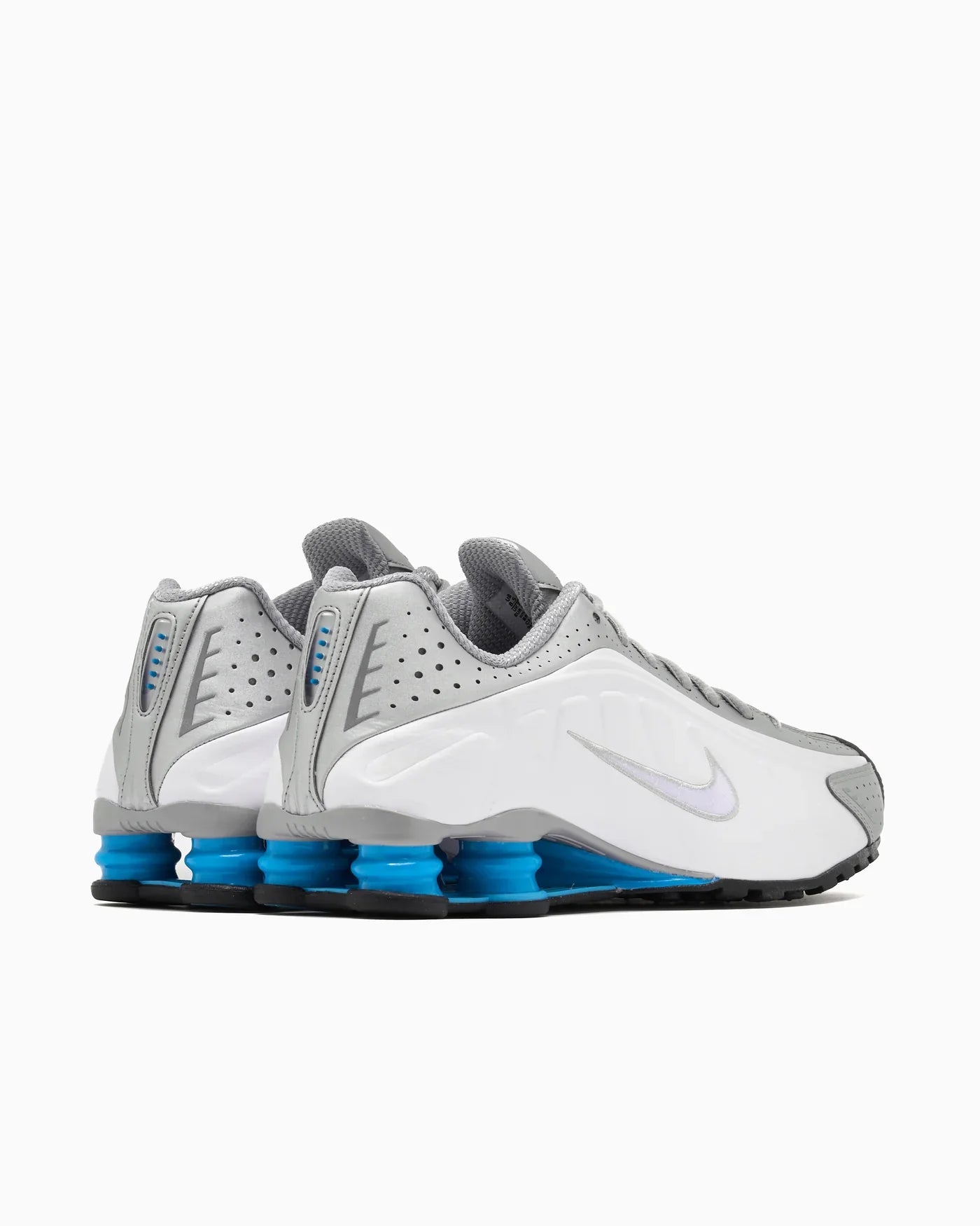Nike Shox R4 Métallique Argent Blanc Bleu lagon