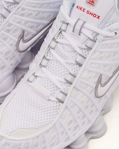 Nike Shox TL Blanc et argent métallique