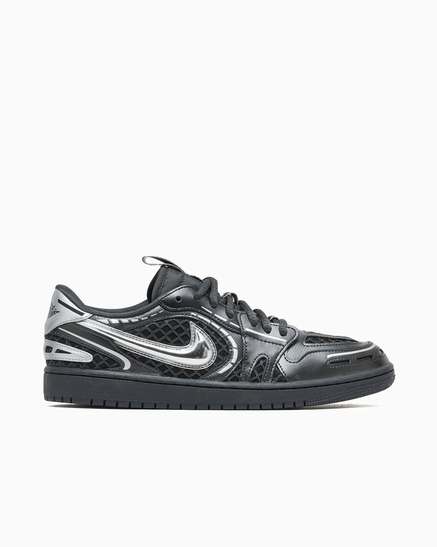 Air Jordan pour femmes 1 Low V3 Méthode de fabrication Noir métallisé argenté