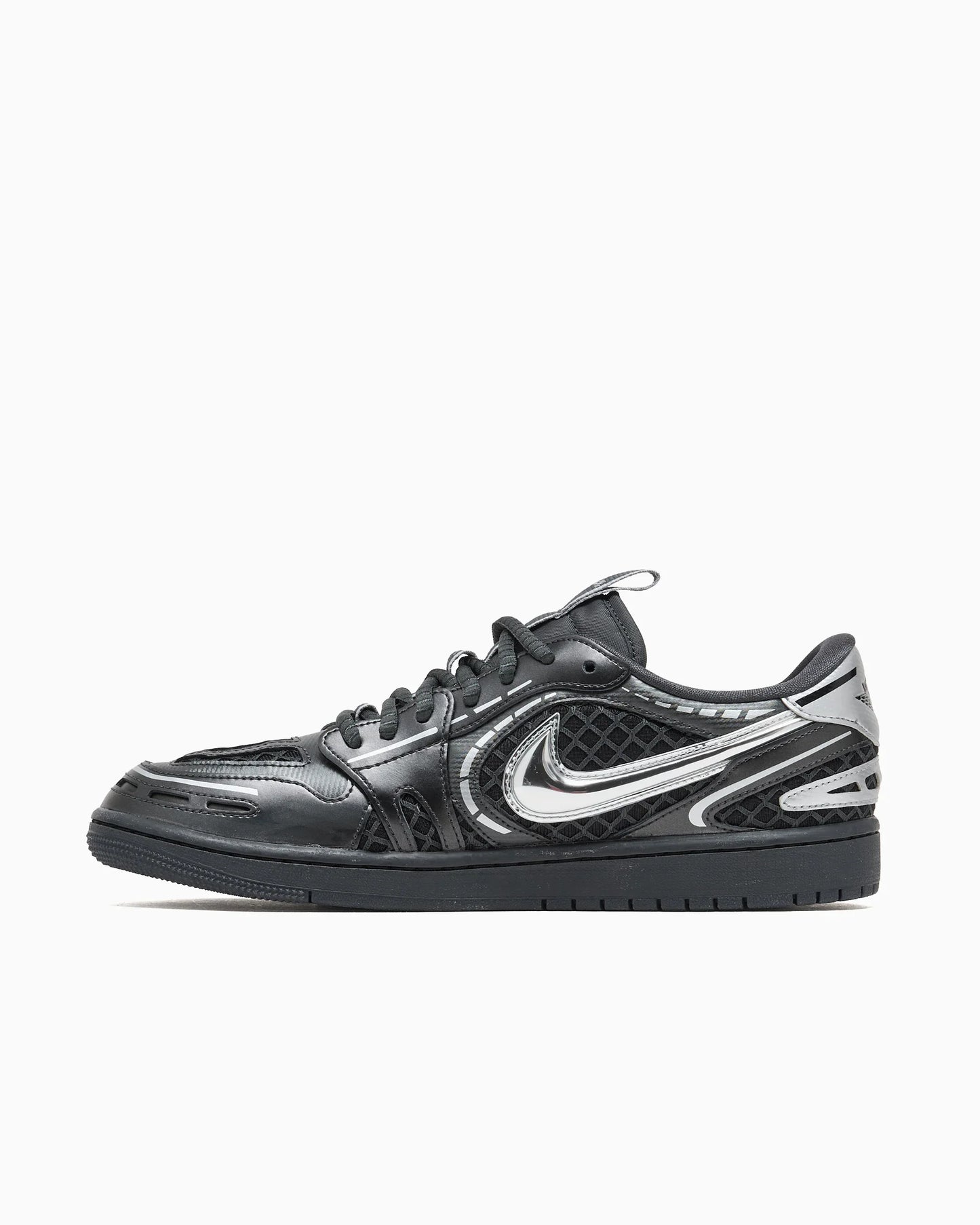 Air Jordan pour femmes 1 Low V3 Méthode de fabrication Noir métallisé argenté