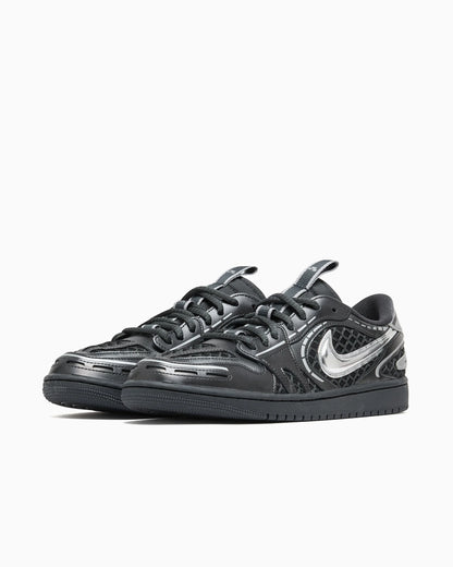 Air Jordan pour femmes 1 Low V3 Méthode de fabrication Noir métallisé argenté